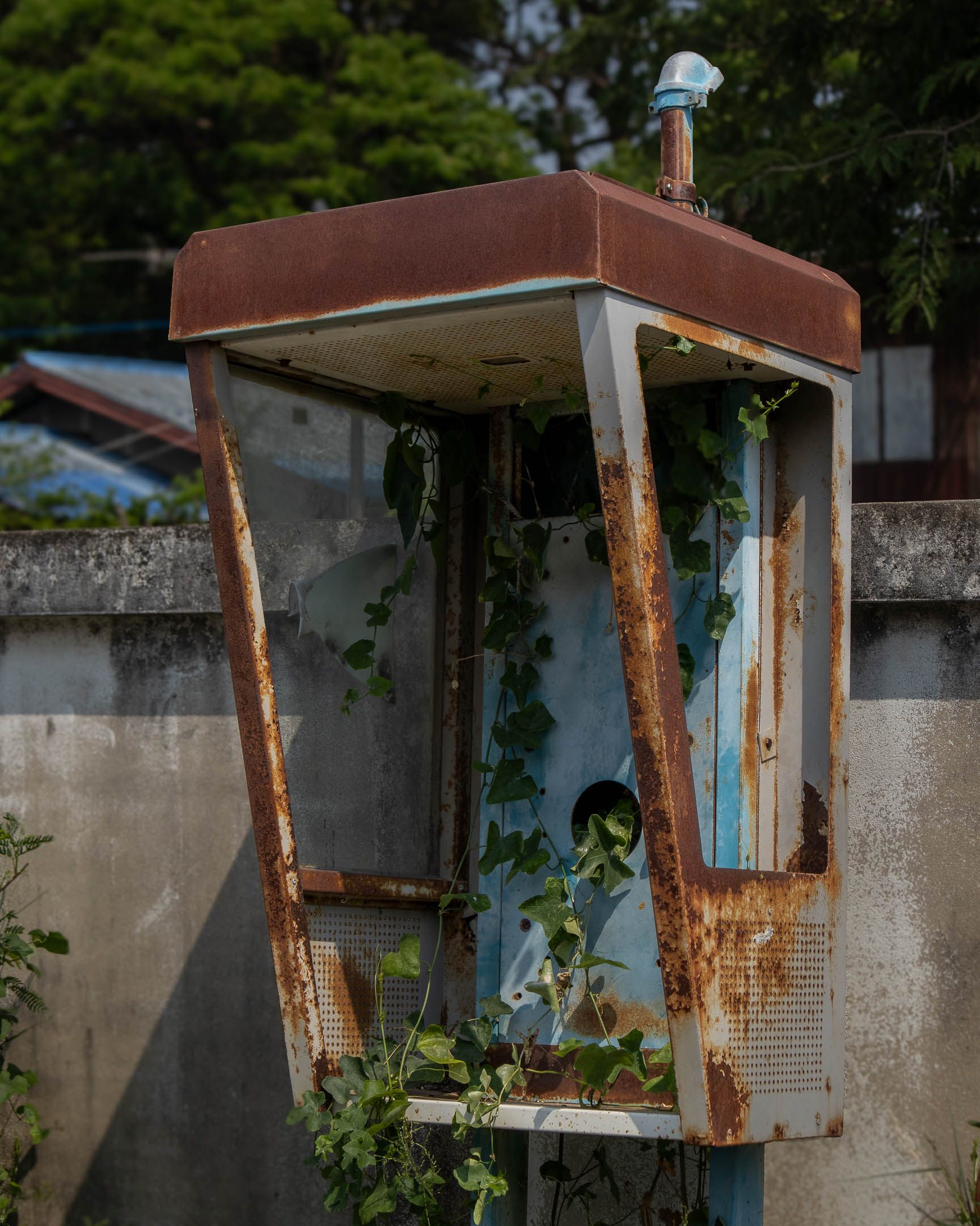 Rusty phone booth