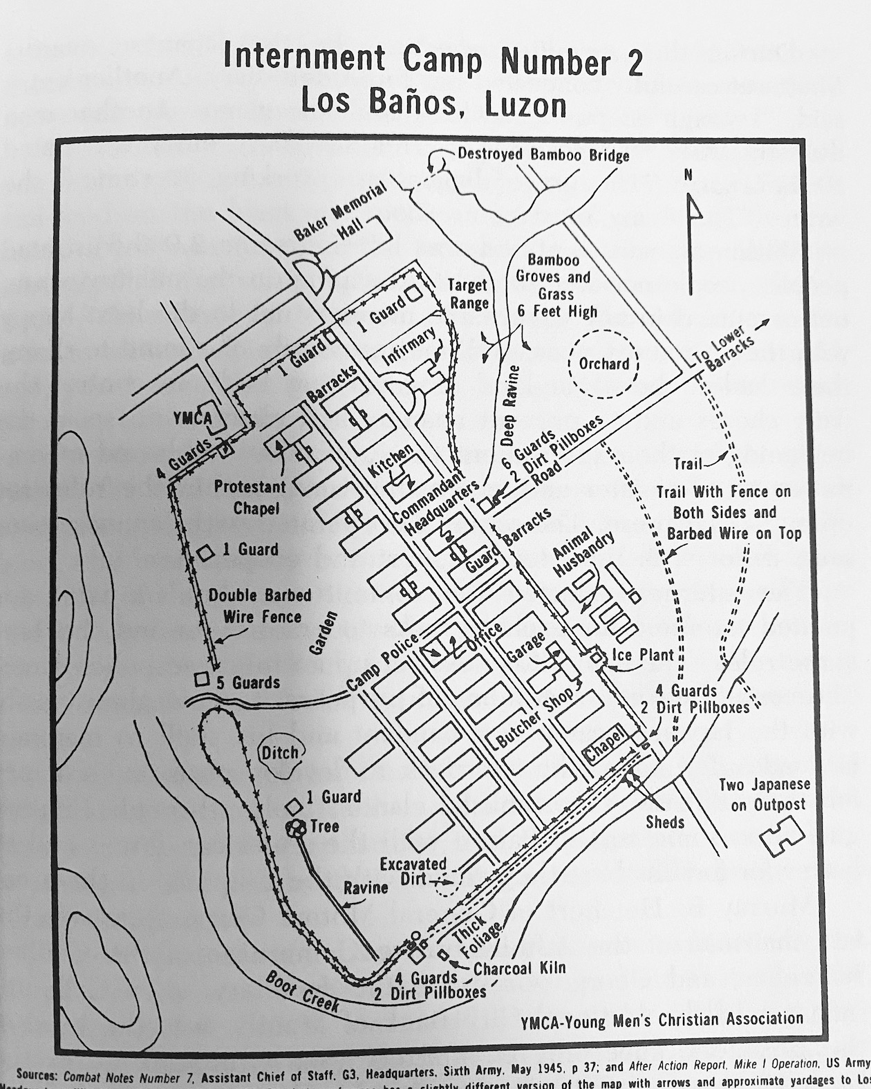 Map of the Los Baños internment camp Map of the Los Baños internment camp
